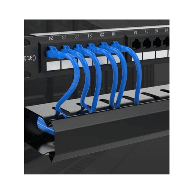 Organizador Horizontal Plástico "1U" solo frente - QNet - Image 2