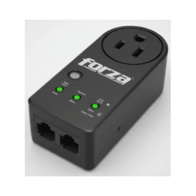 FVP1201N PROTECTOR VOLTAJE 900J 120V1800W 1OUTLET RJ45 NEGRO NP3 - FORZA - imagen 3 de 3