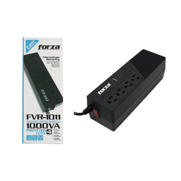 FVR1011 REGULADOR DE VOLTAJE 1000VA/500W 110V 4 TOMAS - FORZA - Image 1
