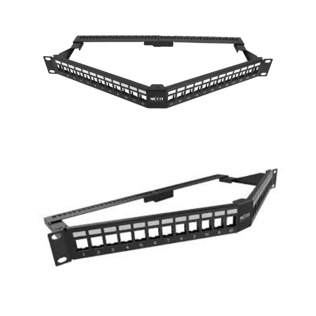 PATCH PANEL MODULAR ANGULAR 24P 1U (AW192NXT12) - NEXXT - Image 1