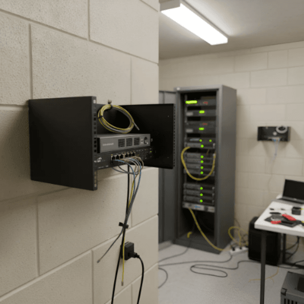 RACK Abierto de Pared 6U NEGRO - METALNET - Image 3