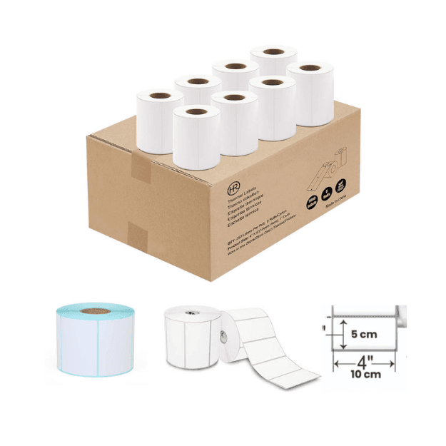 Caja 12 Rollos 900 Etiquetas 4*2" (100*50 mm) DT - imagen 1 de 4