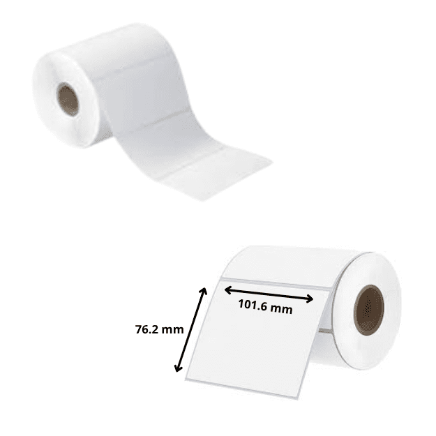 Rollo 1000 Etiquetas DT 101,6*76,2 mm (4"*3" EXACTOS) CORE 1 (Fabricacion Nacional) - imagen 1 de 5
