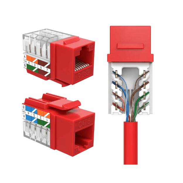 Coupler Cat6 rojo - QNet - imagen 3 de 3