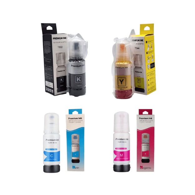 TINTA PREMIUN EPSON T504 / T544 / T502 / T522 - KIT AAA - imagen 1 de 5