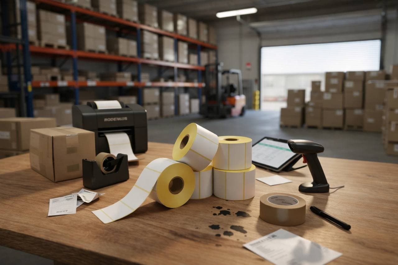 Caja 10 Rollos 1500 Etiquetas 57*32 mm DT - imagen 2 de 4